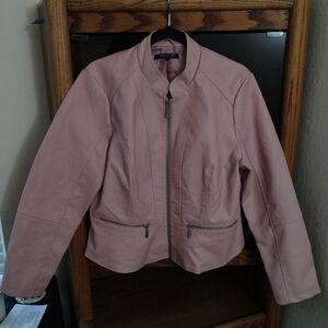 Blank NYC Women's Soft Pink Leather Jacket